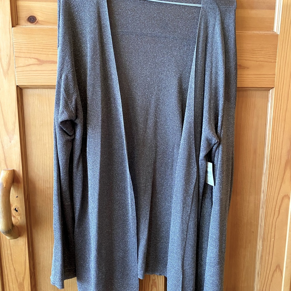 Glamorous sparkly evening jacket:sweater no buttons.